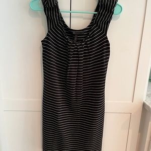 Black & white pinstripe mini-dress